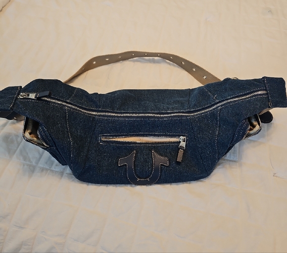 True Religion Blue Denim Crossbody Bag - Picture 9 of 14